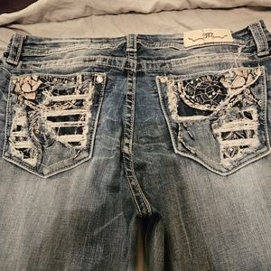 MISS ME midrise, curvy bootcut. Very gently worn, size 36/33